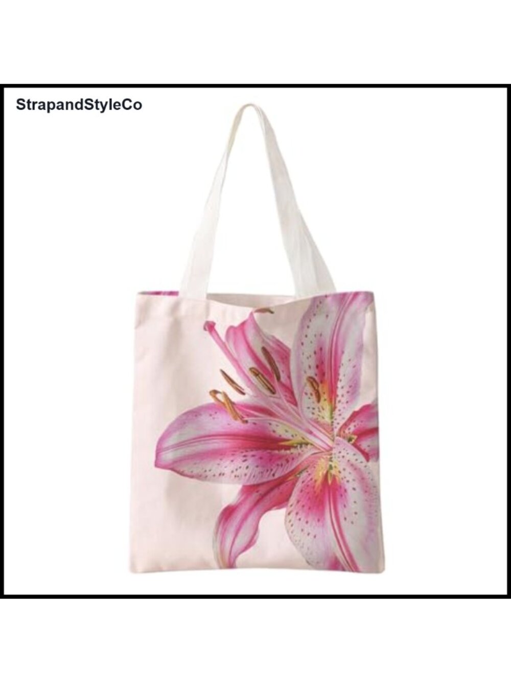 Linen Floral Tote Bag Double Handle Shoulder Bag Summer Beach Travel Shopper